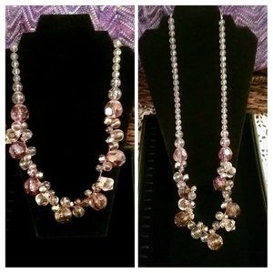 💜AVON*mark.💜 Long Purple Faceted Bauble Necklace! EUC